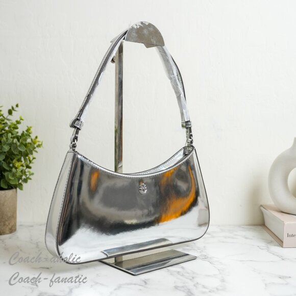 NWT Tory Burch Emerson Shoulder Bag in Silver - Picture 3 of 9